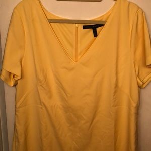 NWT Buttercup yellow SS  A line lined dress